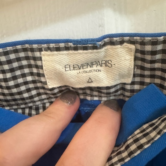 Eleven Paris Royal Blue Straight Leg Pants Office Business Casual - Picture 6 of 7